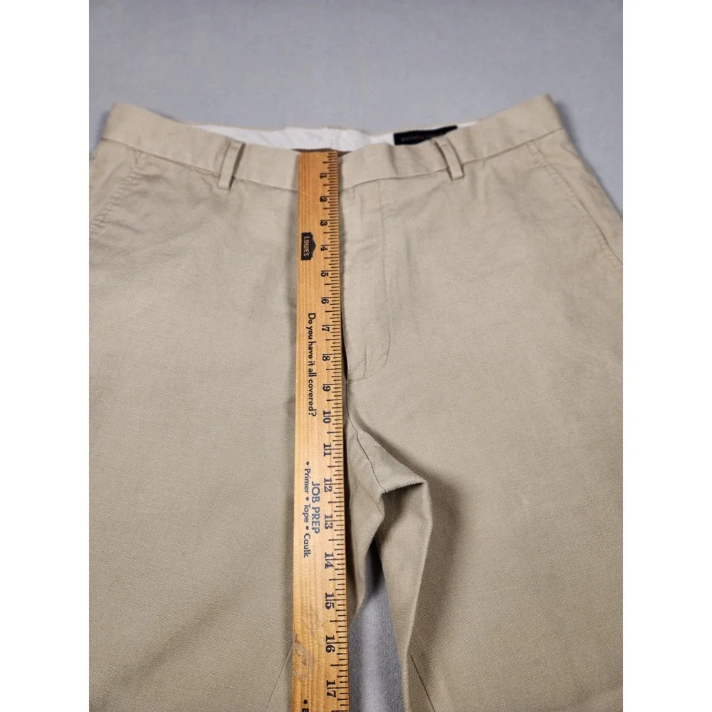 Banana Republic Men's Beige Khaki Linen Cotton Casual Preppy Straight Chinos
